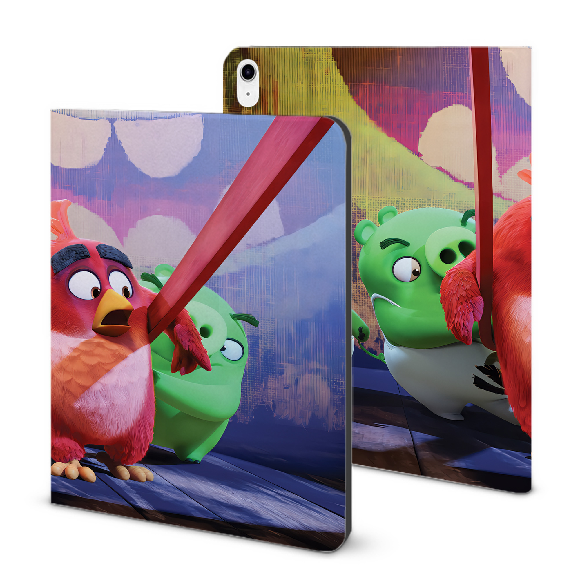 （画像用） Angry Birds アングリーバード IPad ケース ブック型 PUレザー TPU 耐衝撃 軽量 薄型 ペン収納なし 全面保護 IPad 各モデル対応